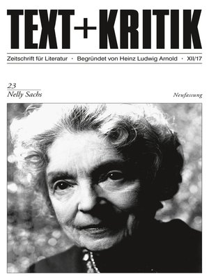 cover image of TEXT + KRITIK 23--Nelly Sachs